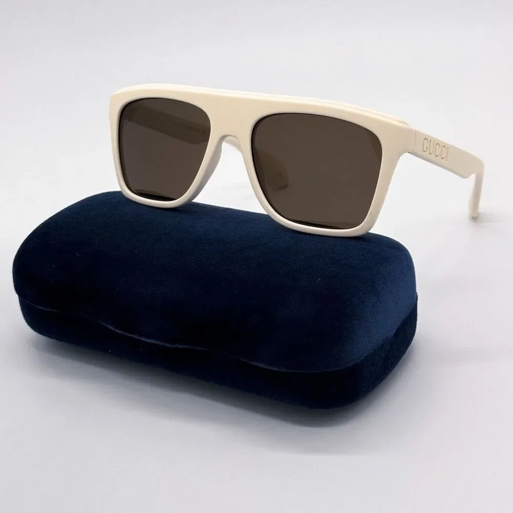 NWT Gucci GG1570S White Square 57mm Sunglasses